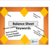 balance sheet keywords