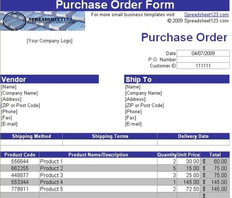 Purchase order 